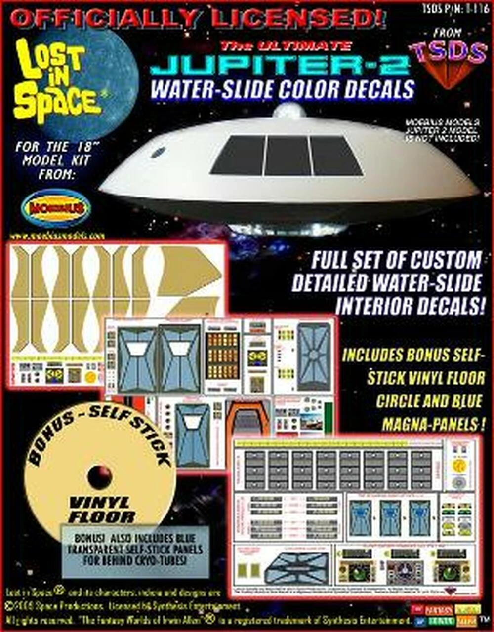 Jupiter-2 Decals for 18" Moebius Kit TSDS