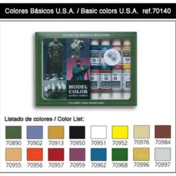 Basic Colors USA Model Color Paint Set (16 Colors) 17ml Bottle Acrylic Basic Colors USA Model Color Paint Set (16 Colors) 17ml Bottle Acrylic