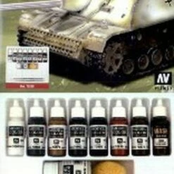 Winter Weathering Model Color Paint Set (9 Colors Plus Acc.) 17ml Bottle Acrylic Vallejo Paint