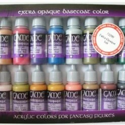 Extra Opaques Game Color Paint Set (16 Colors) 17ml Bottle Acrylic Vallejo Paint