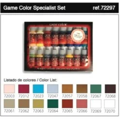 Specialist Game Color Paint Set (16 Colors) Vallejo Paint