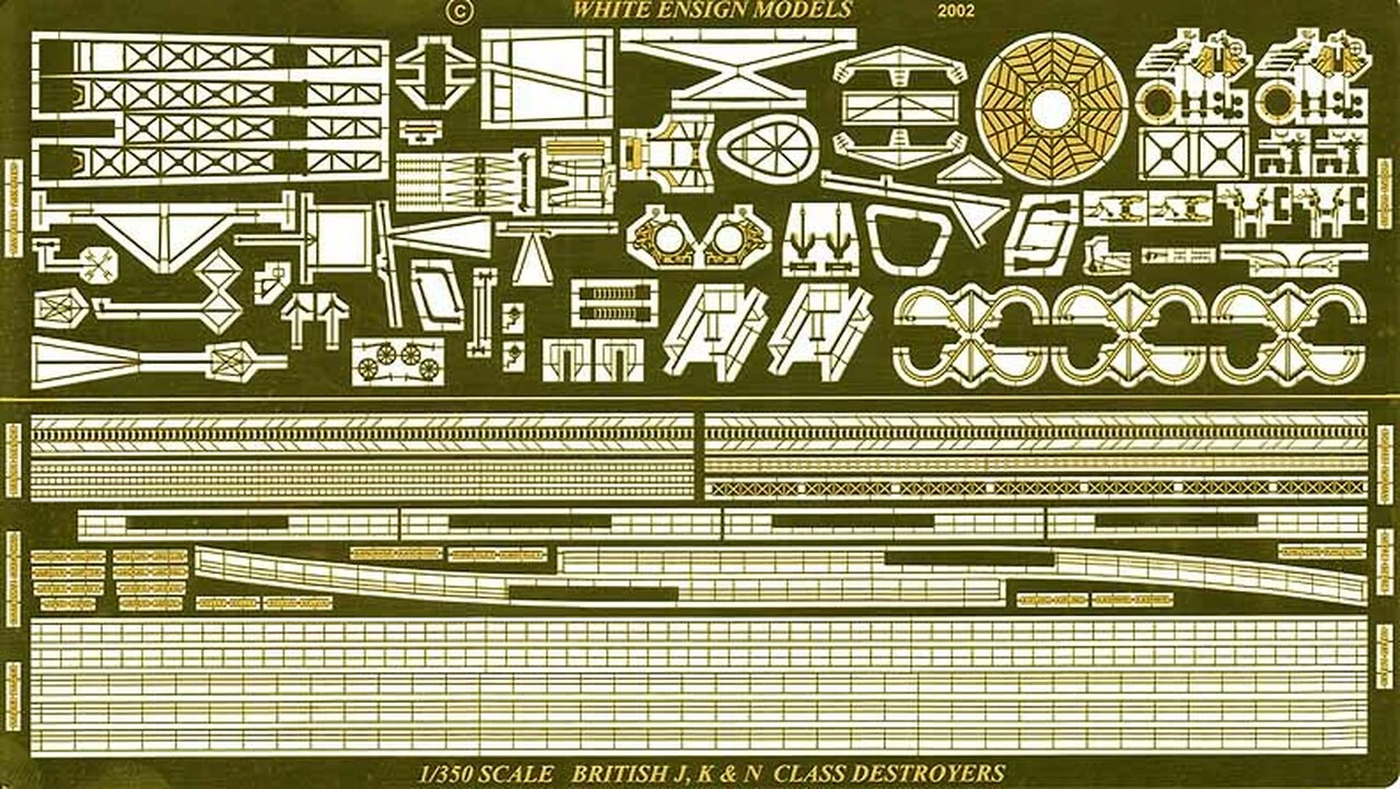 J/K/N Class Destroyer Detail Set 1/350 White Ensign J/K/N Class Destroyer Detail Set 1/350 White Ensign