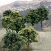 Mixed Green Value Pack Ready-Made Trees 3"- 5" Woodland Scenics
