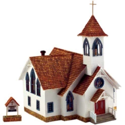 Built-N-Ready Community Church HO Scale Woodland Scenics