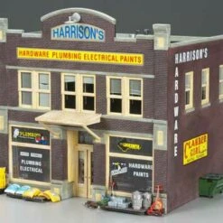Built-N-Ready Harrison's Hardware Store O Scale Woodland Scenics