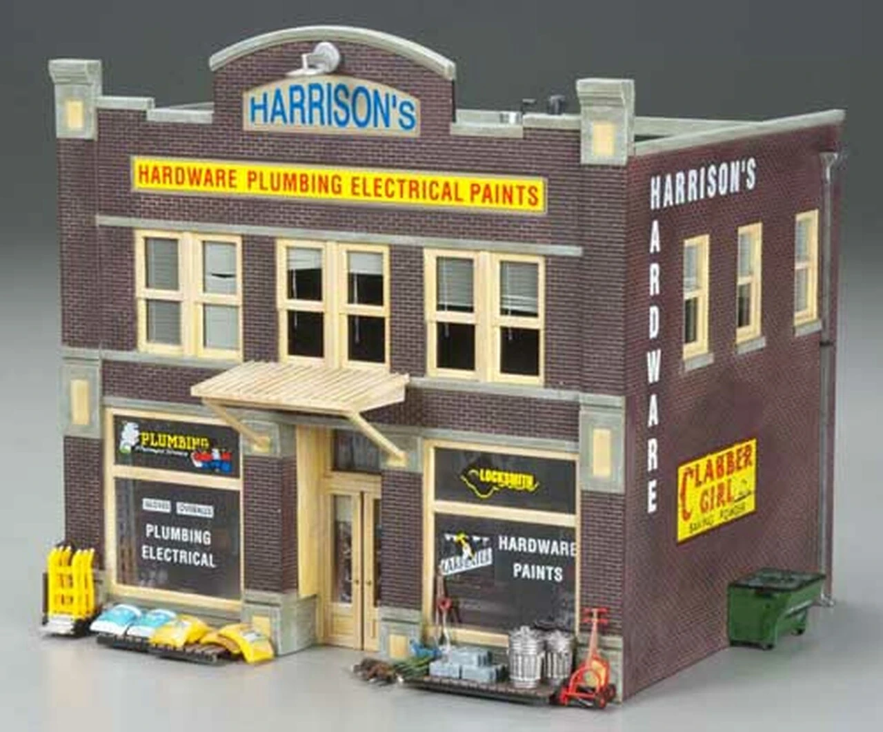 Built-N-Ready Harrison's Hardware Store O Scale Woodland Scenics
