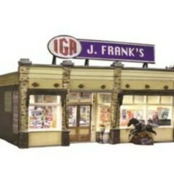 Built-N-Ready J. Franks' Grocery Building O Scale Woodland Scenics