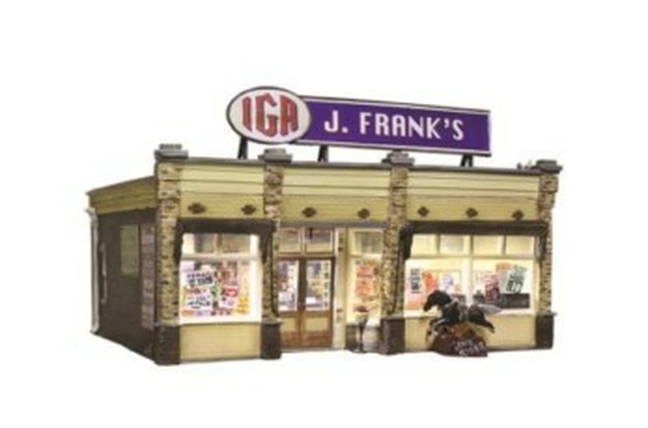 Built-N-Ready J. Franks' Grocery Building O Scale Woodland Scenics