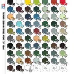 Complete Tamiya Flat Color Set 74 Bottles in All
