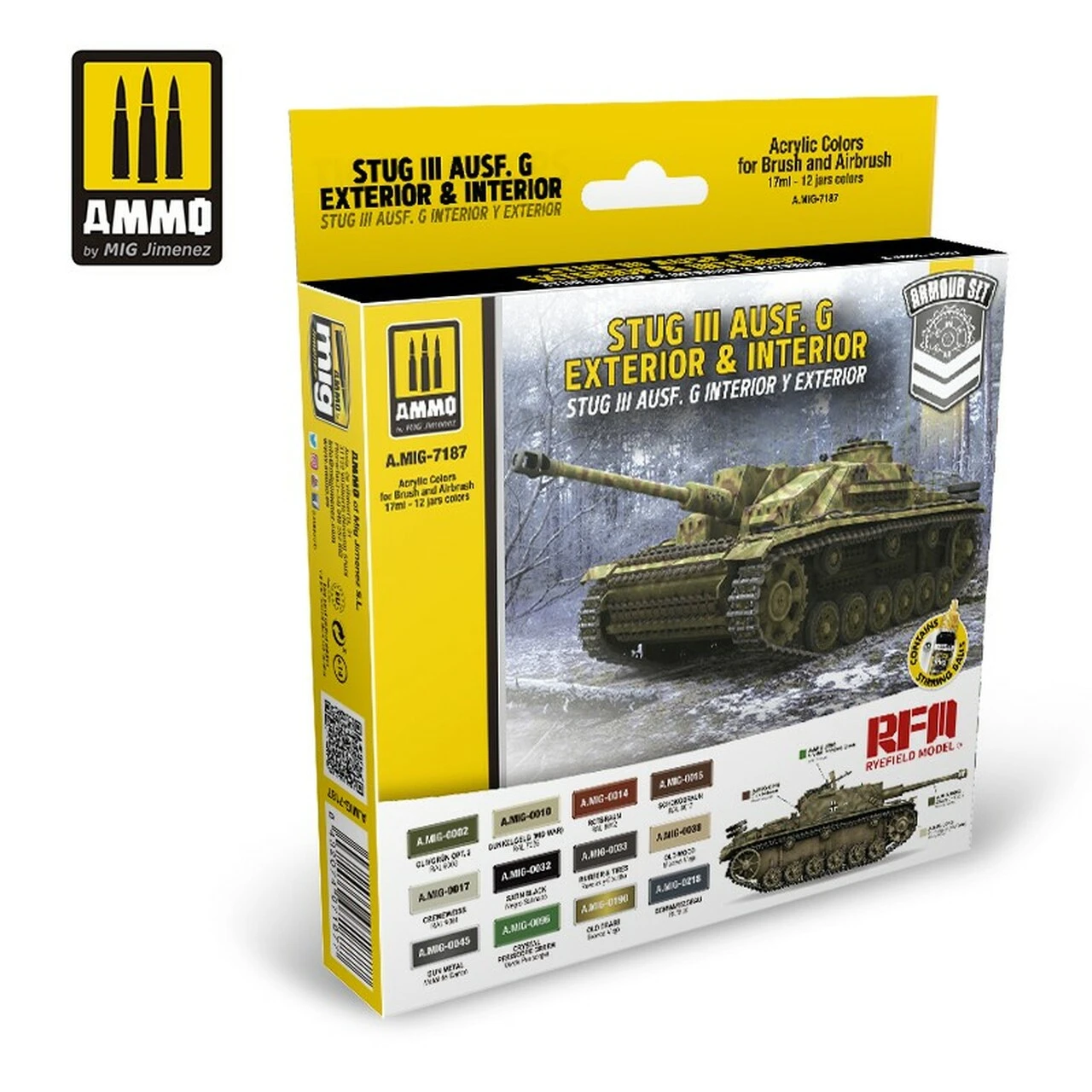 StuG III Ausf. G Exterior & Interior Acrylic Paint Set AMMO by Mig Jimenez