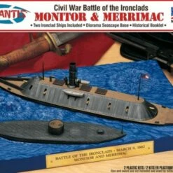USS Monitor & Merrimack Civil War Ironclad Ships Set Atlantis Models