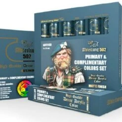 Primary & Complementary Acrylic Paint Set (6 Colors) 20ml Tubes Abteilung 502