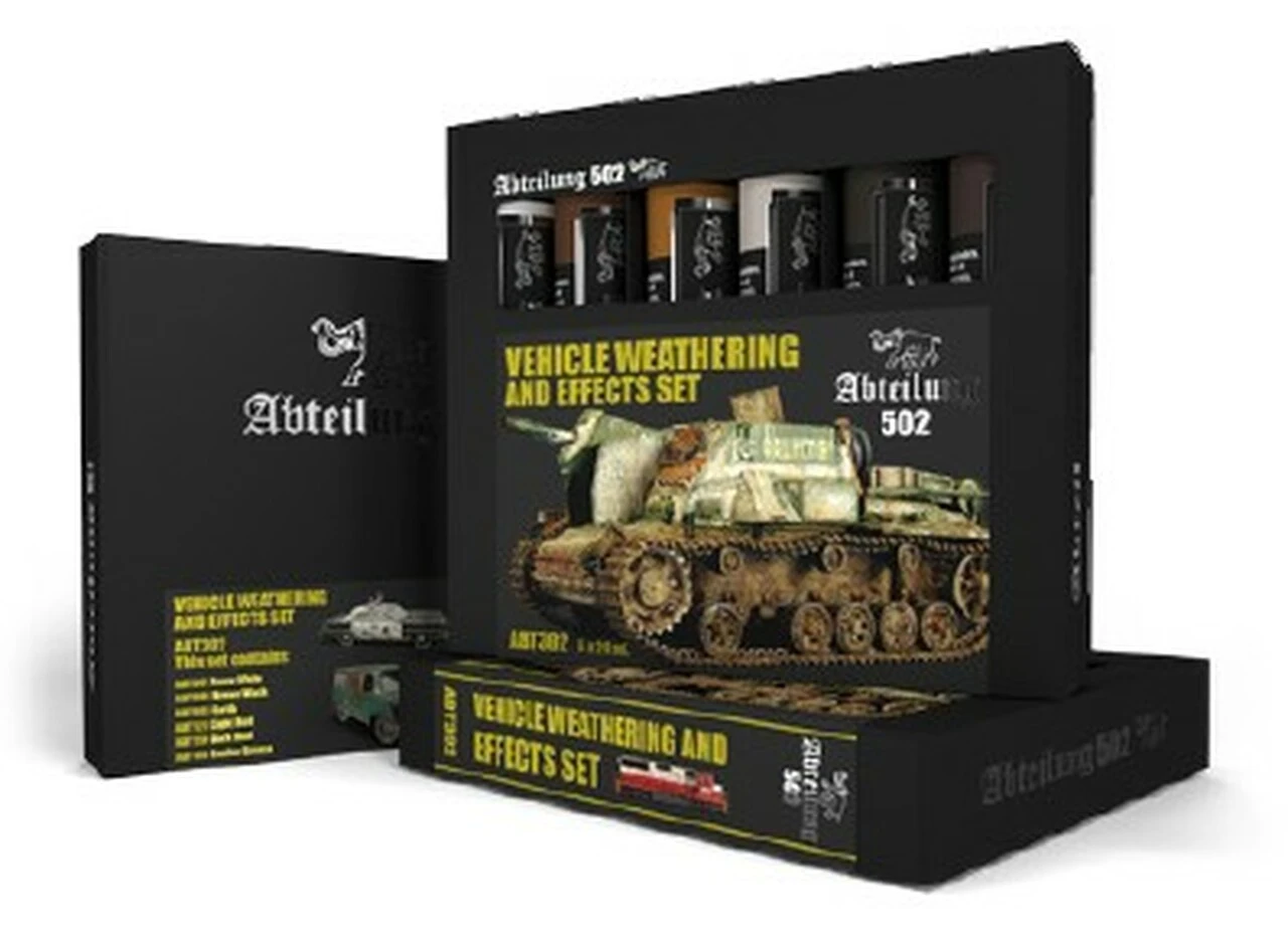 Vehicle Weathering & Effect Oil Paint Set (6 Colors) 20ml Tubes Abteilung 502