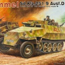 German Stummel SdKfz 251/9 Ausf D 7.5cm Kwk 37 Early Halftrack 1/35 AFV Club