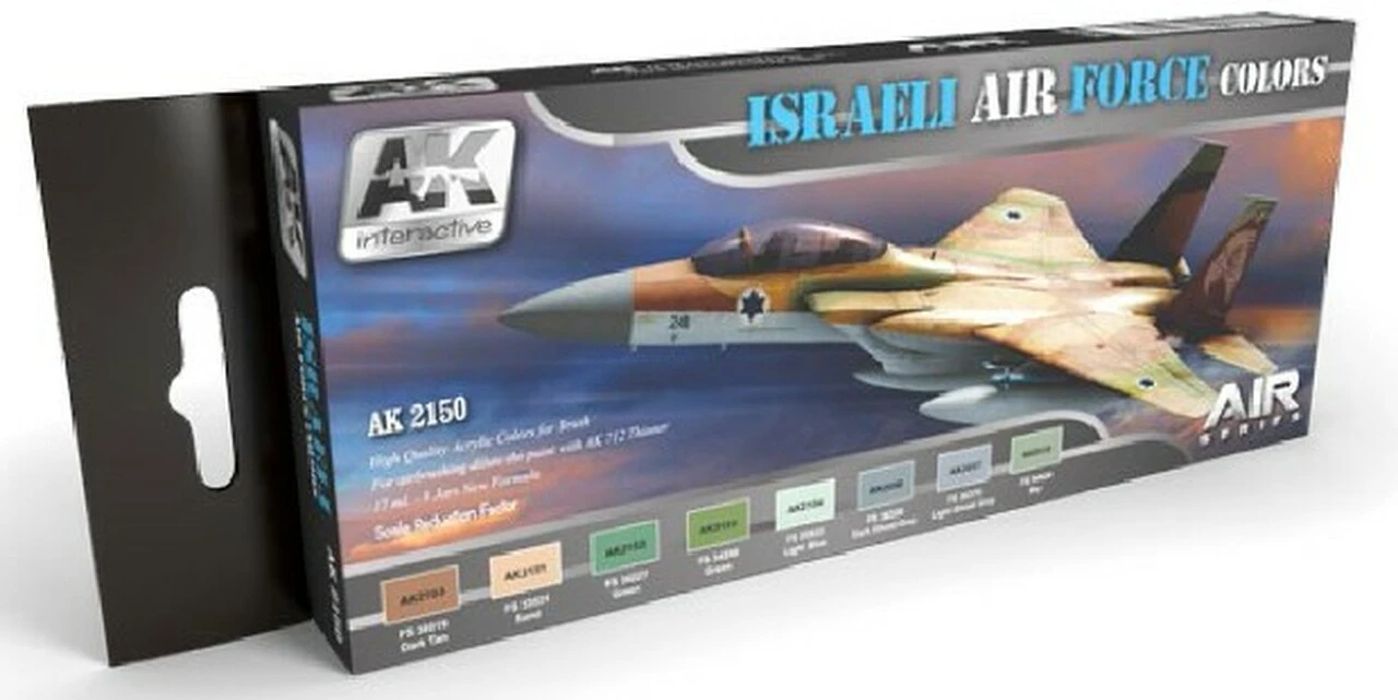 Air Series: Israeli Air Force Acrylic Paint Set (8 Colors) 17ml Bottles AK Interactive