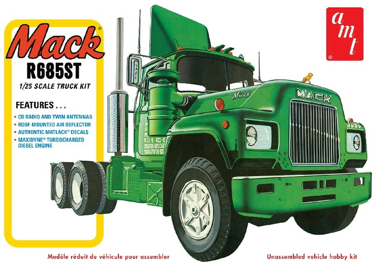 Mack R685ST Semi Truck Cab 1/25 AMT Models