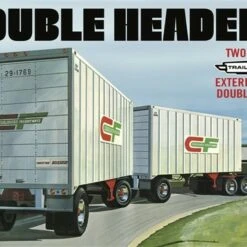 Double Header Tandem Van Trailers 1/25 AMT Models