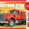 Coca-Cola White Western Star Semi Tractor Cab w/Sleeper 1/25 AMT Models