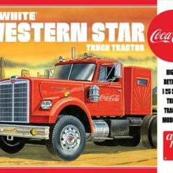 Coca-Cola White Western Star Semi Tractor Cab w/Sleeper 1/25 AMT Models
