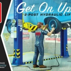 Get On Up 2-Post Hydraulic Lift Garage Accessory Set #3 1/25 AMT Models