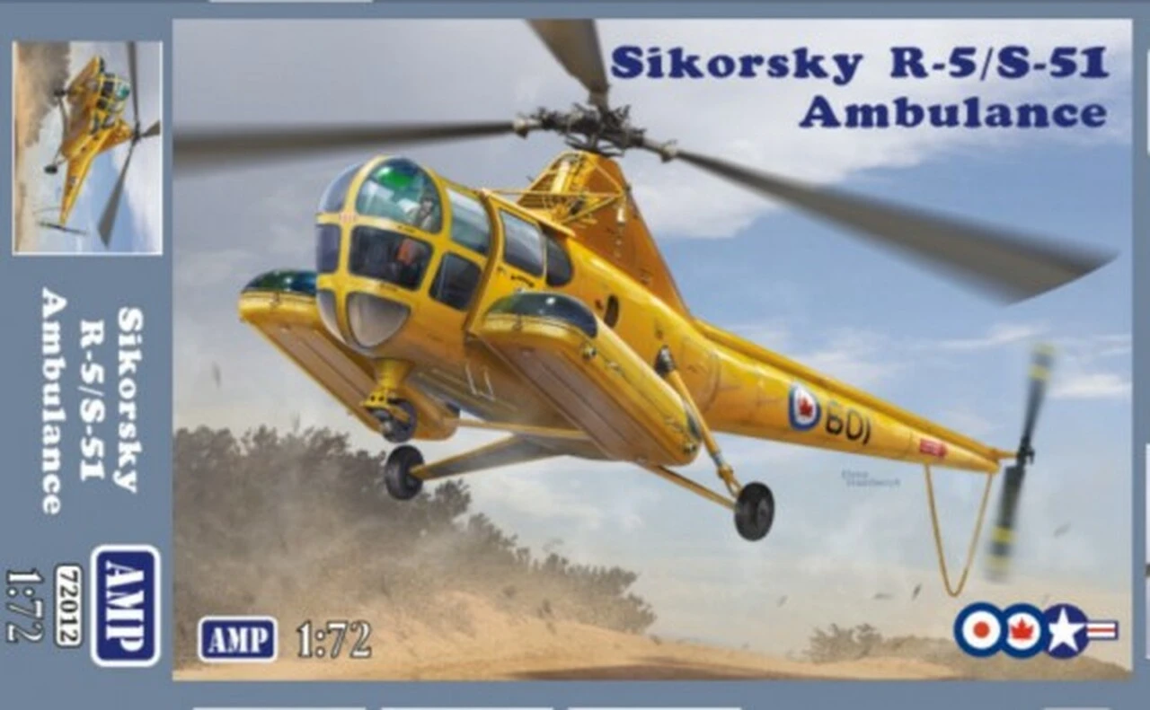 Sikorsky R5/S51 Ambulance Helicopter 1/72 Amp Kits