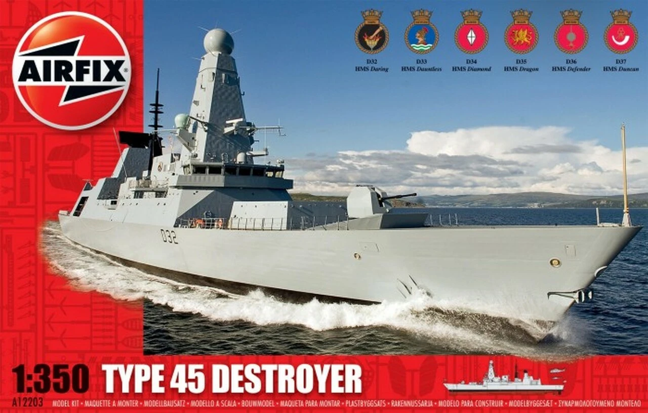 HMS Royal Navy Type 45 Destroyer 1/350 Airfix