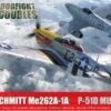 Messerschmitt Me 262 & P-51D Mustang Dogfight Doubles Gift Set w/paint & glue 1/72 Airfix