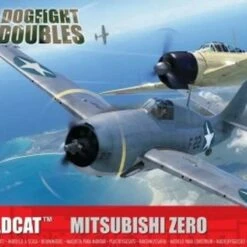F4F-4 Wildcat & Mitsubishi Zero Dogfight Doubles Gift Set w/paint & glue 1/72 Airfix