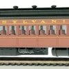 72' Heavyweight Lighted Coach Pennsylvania Postwar #4536 (Red) HO Scale Bachmann Trains