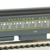 72' Heavyweight Coach Car w/Lighted Interior Baltimore & Ohio N Scale Bachmann Trains