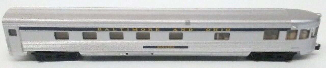 85' Streamline Fluted Observation Car w/Lighted Interior Baltimore & Ohio N Scale Bachmann Trains