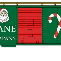 40' Boxcar Christmas Claus Candy Cane Company HO Scale Bachmann Trains
