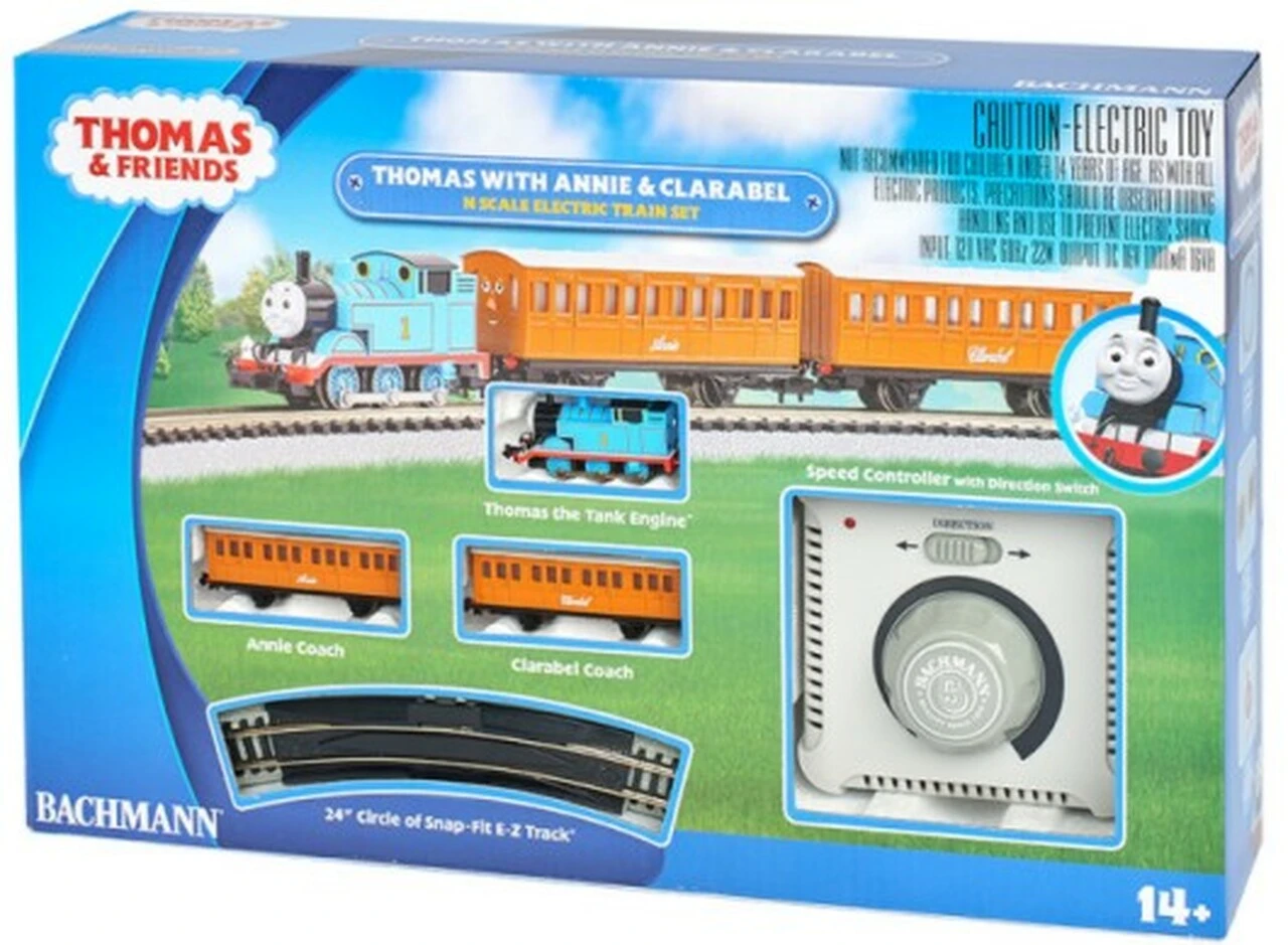 Thomas Tank W/Annie & Clarabel Train Set N Scale Bachmann Thomas Tank w/Annie & Clarabel Train Set N Scale Bachmann
