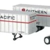 1950s-60 Truck Cab w/2 Piggyback Trailer Southern Pacific HO Scale Bachmann Trains