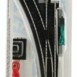 Left Remote Switch Steel on Black Roadbed (1/Cd) HO Bachmann Trains