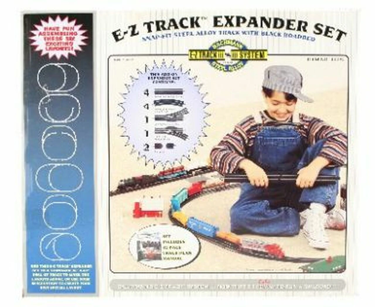 Steel E-Z Track Layout Expander Set on Black Roadbed HO Bachmann Trains