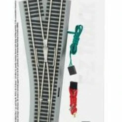 Left Remote Turnout Nickel Silver Track #4 (1/Cd) HO Bachmann Trains