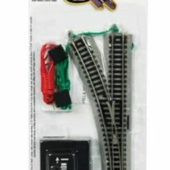 Remote Left-Hand Switch Nickel Silver Track (1/Cd) N Bachmann Trains