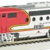 FT A-Unit Locomotive w/E-Z App Bluetooth Santa Fe #163 Warbonnet HO Scale Bachmann Trains