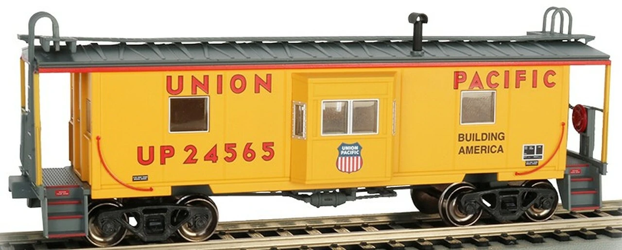 Bay Window Caboose w/Roof Walk Union Pacific HO Scale Bachmann Trains