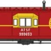 Bay Window Caboose w/Roof Walk Santa Fe HO Scale Bachmann Trains