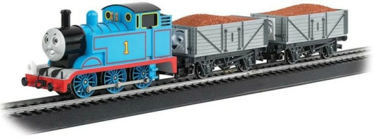 Deluxe Thomas & The Troublesome Trucks Train Set (Loco w/Moving Eyes) HO Scale Bachmann Trains