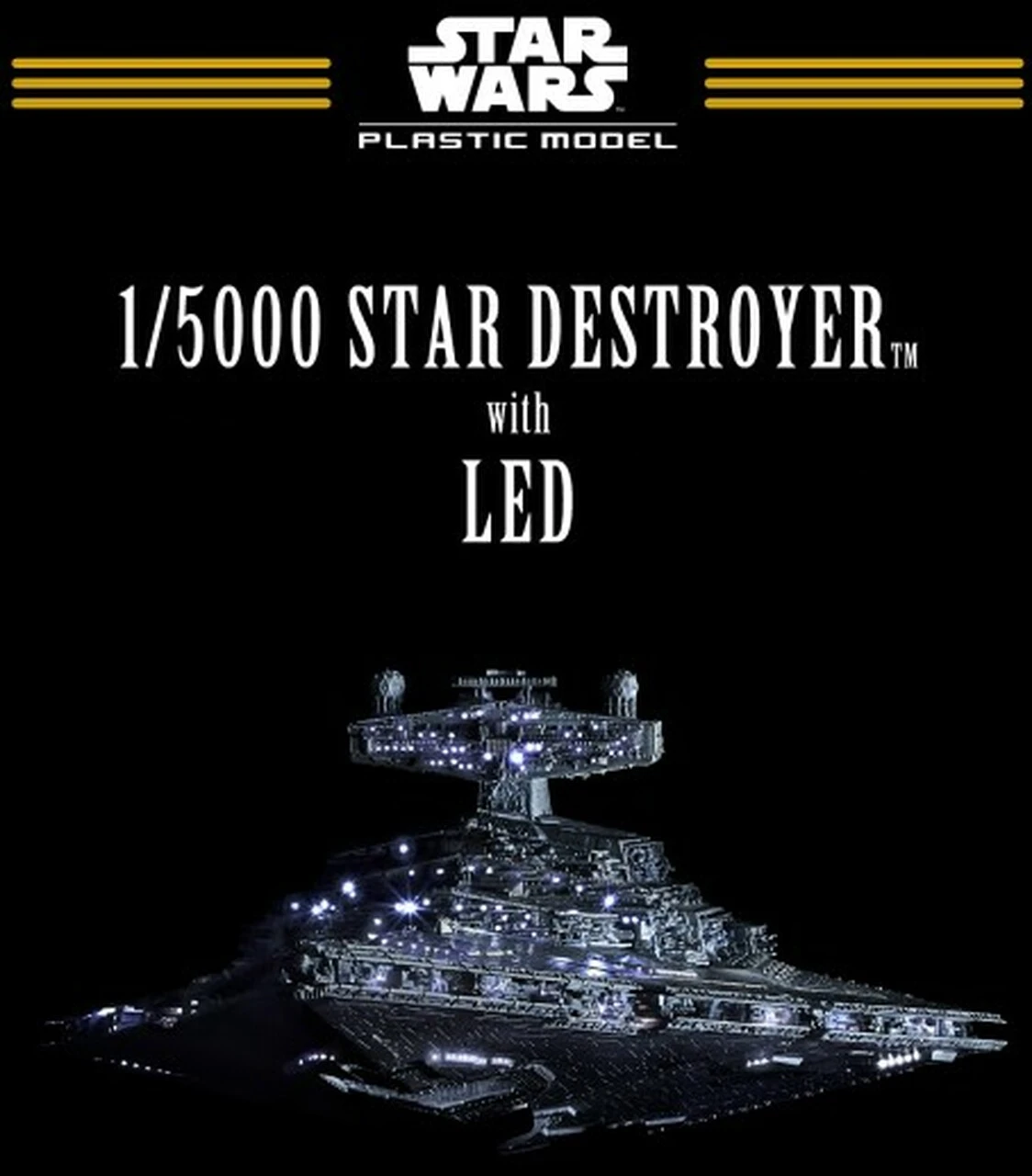 Star Wars A New Hope: Star Destroyer w/ LED Lights (First Production Ltd Edition) 1/5000 Bandai