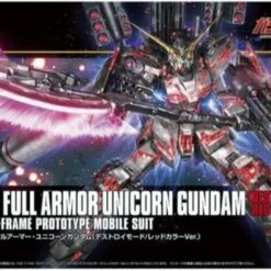 HG Universal Century Series: #199 RX0 Full Armor Unicorn Gundam (Destroy Mode/Red Color Version) 1/144 Bandai