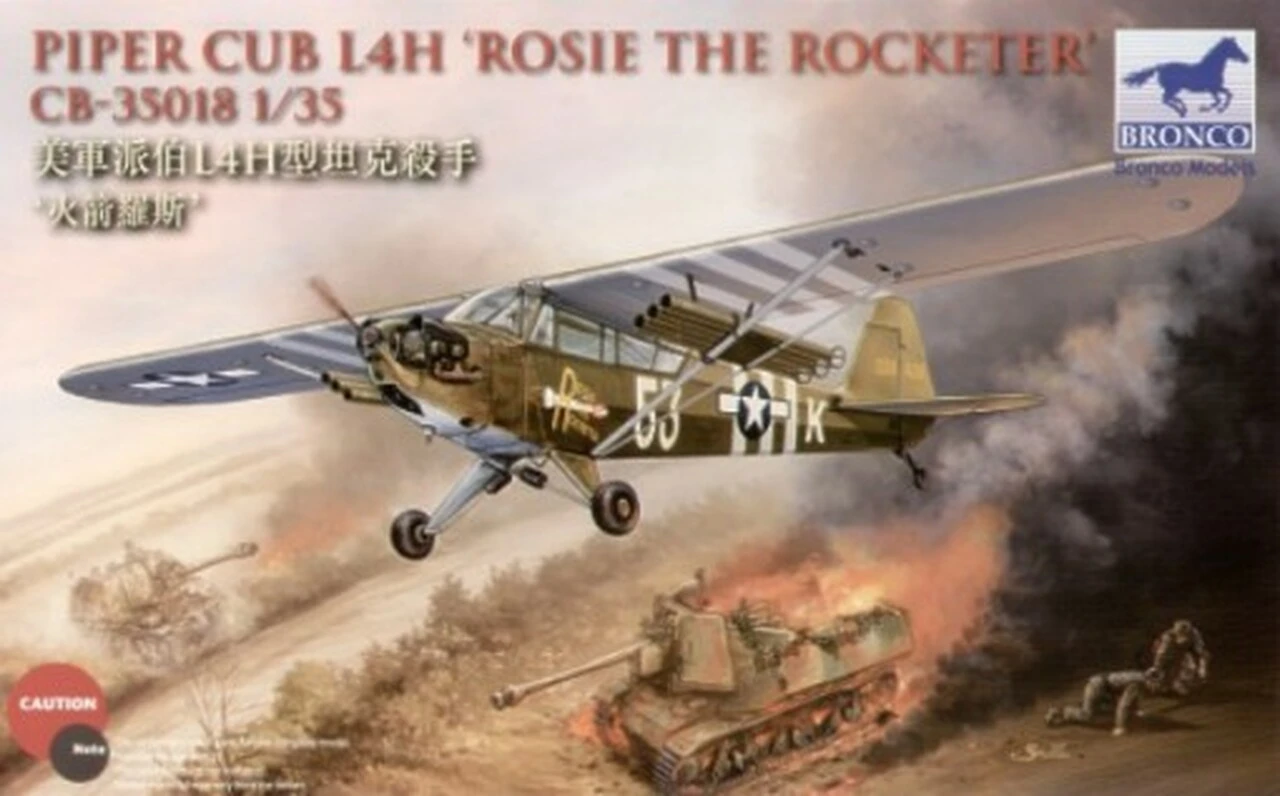 Piper Cub L-4H Rosie The Rocketer Aircraft 1/35 Bronco Models