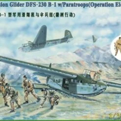 German DFS230B1 Tactical Assault Glider w/4 Paratroopers 1/35 Bronco Models