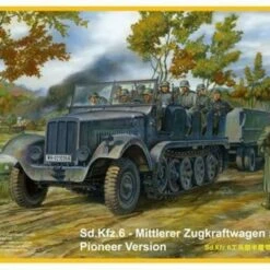 SdKfz 6 (BN9b) Middle Halftrack 5t Pioneer Version Vehicle 1/35 Bronco Models