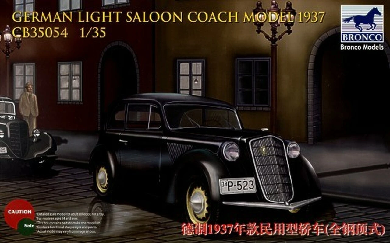 1937 German Light Saloon (Opel Olympia) Civilian Version Car 1/35 Bronco Models