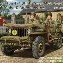 US GPW 1/4-Ton 4x4 Model 1942 Utility Truck w/10CWT Trailer & Airborne Crew 1/35 Bronco Models