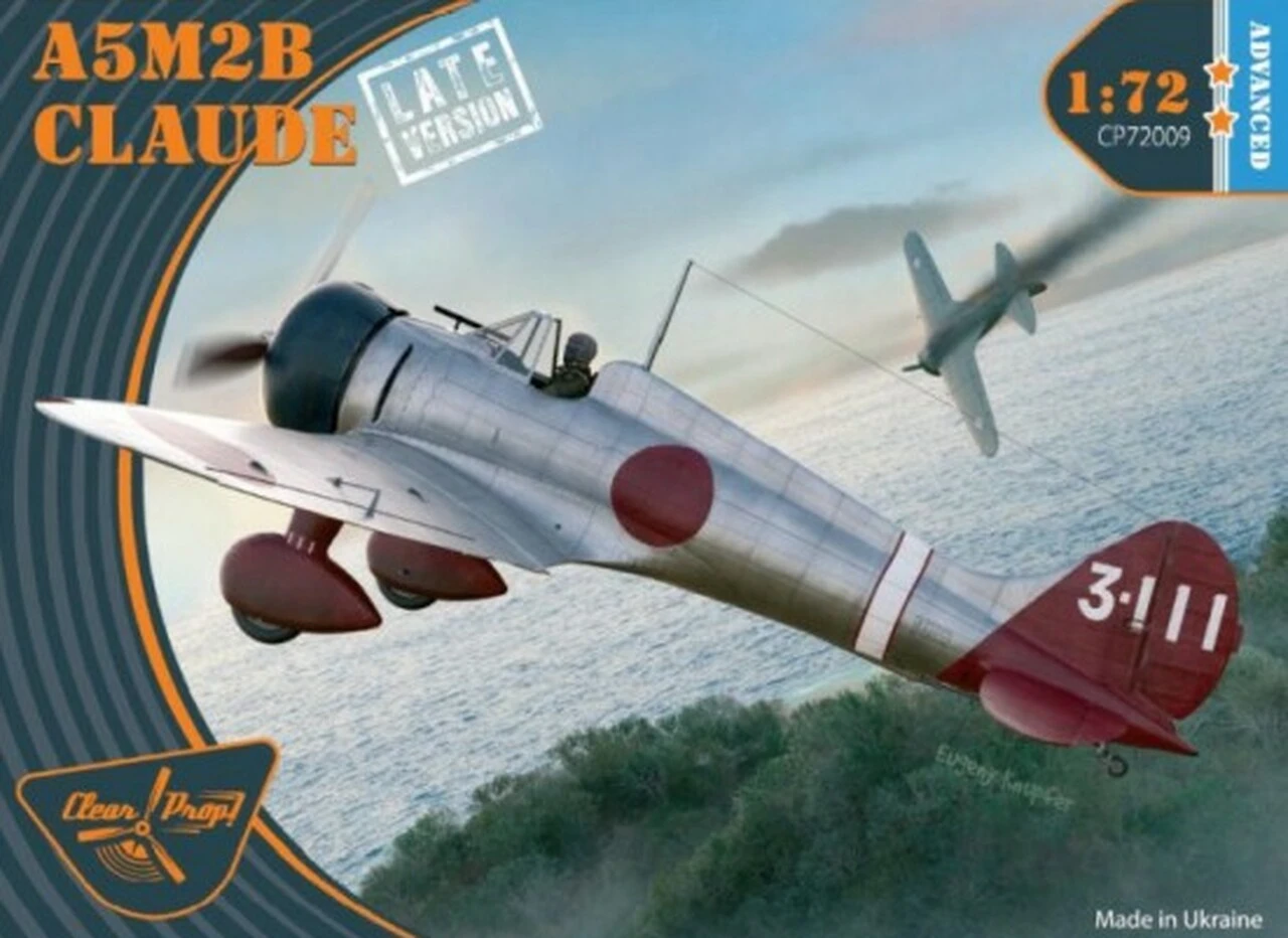 A5M2b Claude Late Version Japanese Fighter (Advanced) 1/72 Clear Prop Models